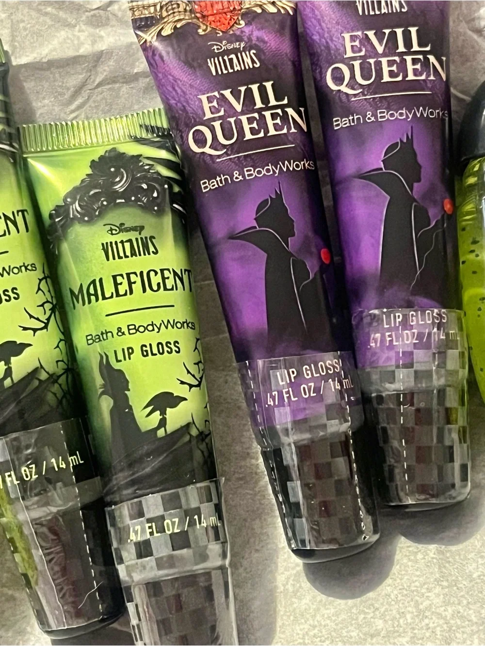 Bath & Body Works Disney Villains Maleficent Evil Queen Lip Gloss/Hand Sanitizer
